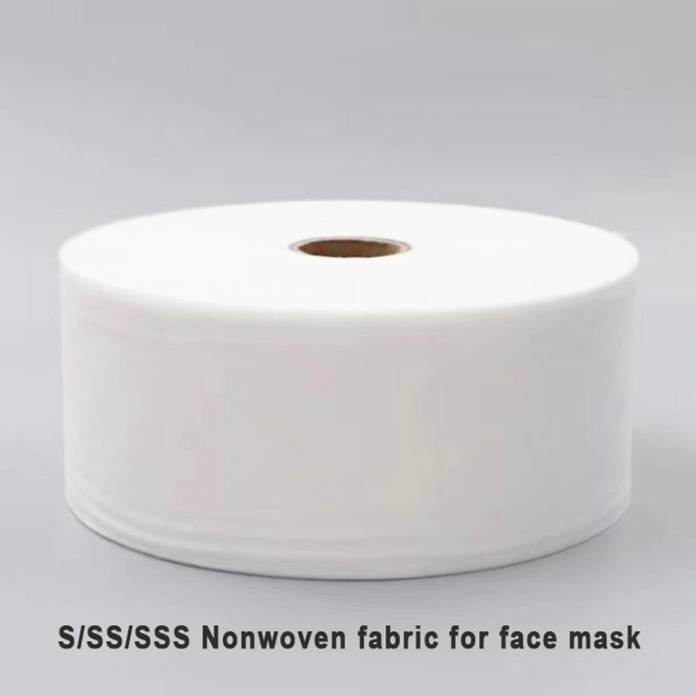 Wholesales Best Price 25g White and Blue Color Disposable Face Mask Use PP Spunbond Non Woven Fabric, Spunbond Ss PP Nonwoven Fabric for Face Mask